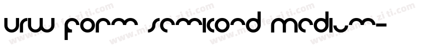 URW Form SemiCond Medium字体转换